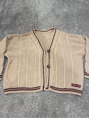 Taylor Swift Beige Holiday Cardigan